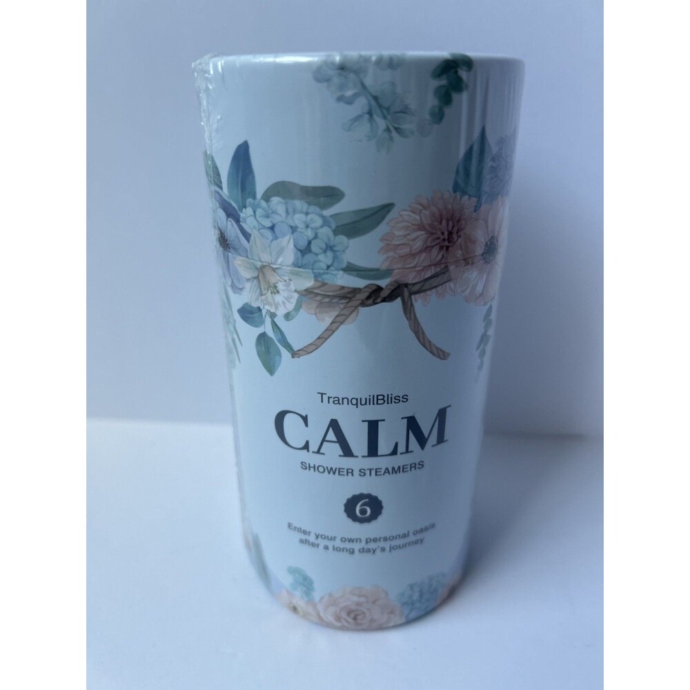 TRANQUILBLISS  Shower Steamers .. CALM .. 6 Scented Shower Bombs .. NEW & SEALED
